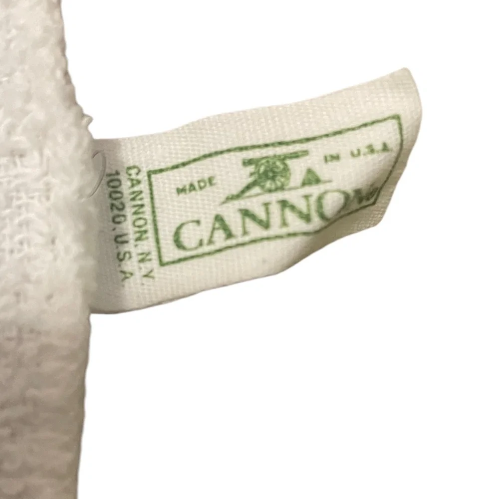 Vintage Cannon Rose GarBath Towel, Crisp Terry Cloth,‎ Yellow Roses on Lattice